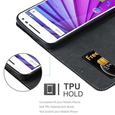 Motorola MOTO G3 Deksel Case Cover (svart)