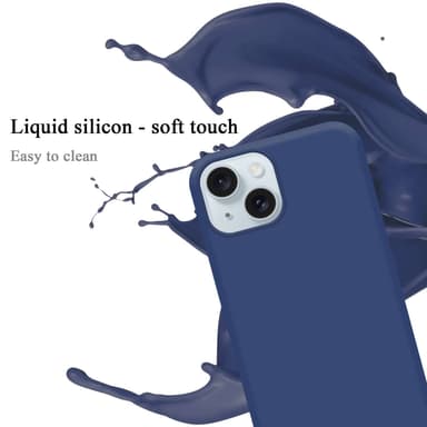 iPhone 15 silikondeksel case (Blå)