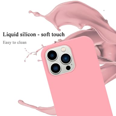 iPhone 14 PRO silikondeksel case (rosa)