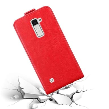 LG K10 2016 deksel flip cover (rød)