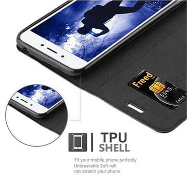 Honor 6A lommebokdeksel case (svart)