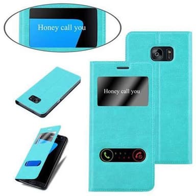 Samsung Galaxy S7 EDGE lommebokdeksel cover (turkis)