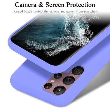 Samsung Galaxy S22 ULTRA silikondeksel case (lilla)
