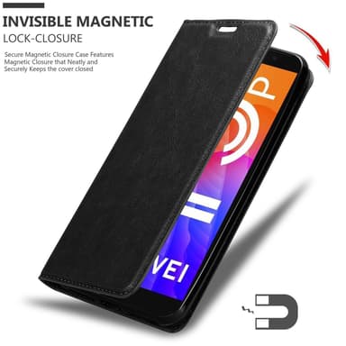 Honor 9S / Huawei Y5P lommebokdeksel case (svart)