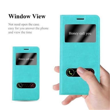 Samsung Galaxy S7 EDGE lommebokdeksel cover (turkis)