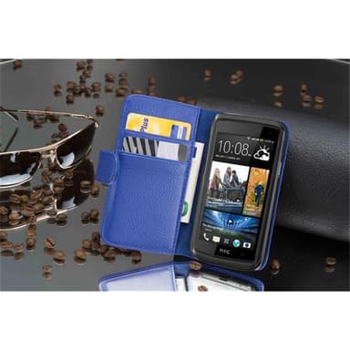 HTC Desire 600 lommebokdeksel etui (blå)