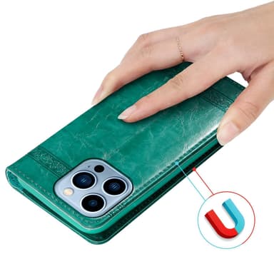 iPhone 13 PRO lommebokdeksel etui (turkis)