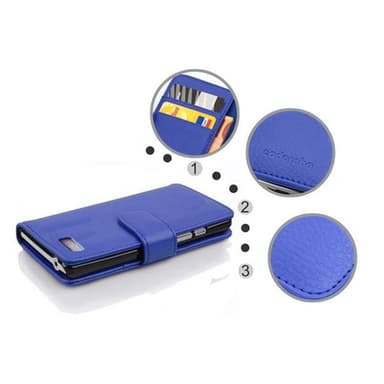 HTC Desire 600 lommebokdeksel etui (blå)
