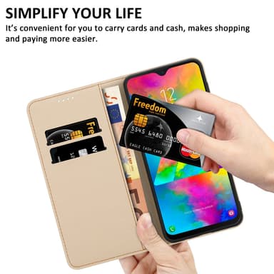 Samsung Galaxy M20 lommebokdeksel etui (blå)