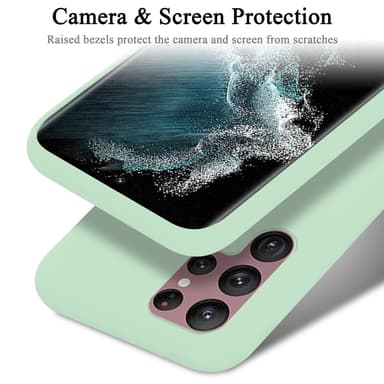 Samsung Galaxy S22 ULTRA silikondeksel case (grønn)