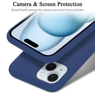 iPhone 15 silikondeksel case (Blå)