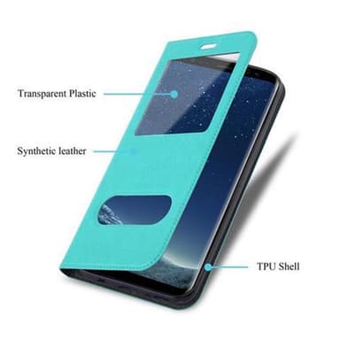 Samsung Galaxy S8 lommebokdeksel cover (turkis)