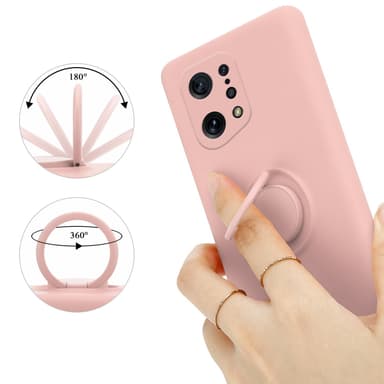 Deksel Oppo FIND X5 Ring Case (rosa)