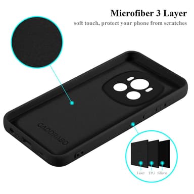 Honor Magic 6 silikondeksel case (Svart)