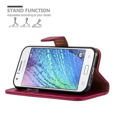 Samsung Galaxy J1 2015 lommebokdeksel etui (rød)