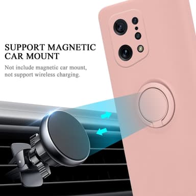 Deksel Oppo FIND X5 Ring Case (rosa)