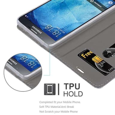 Samsung Galaxy A8 2015 lommebokdeksel etui (grå)