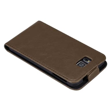 Samsung Galaxy ALPHA deksel flip cover (brun)