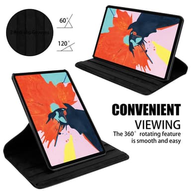 iPad PRO 2018 (12.9 tomme) deksel til nettbrett (svart)