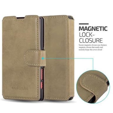 Sony Xperia Z5 COMPACT lommebokdeksel etui (brun)