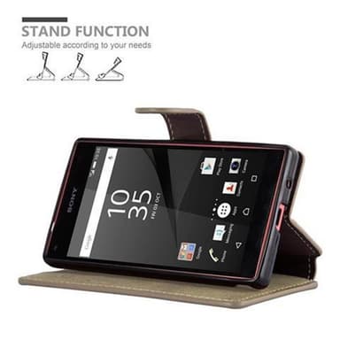 Sony Xperia Z5 COMPACT lommebokdeksel etui (brun)