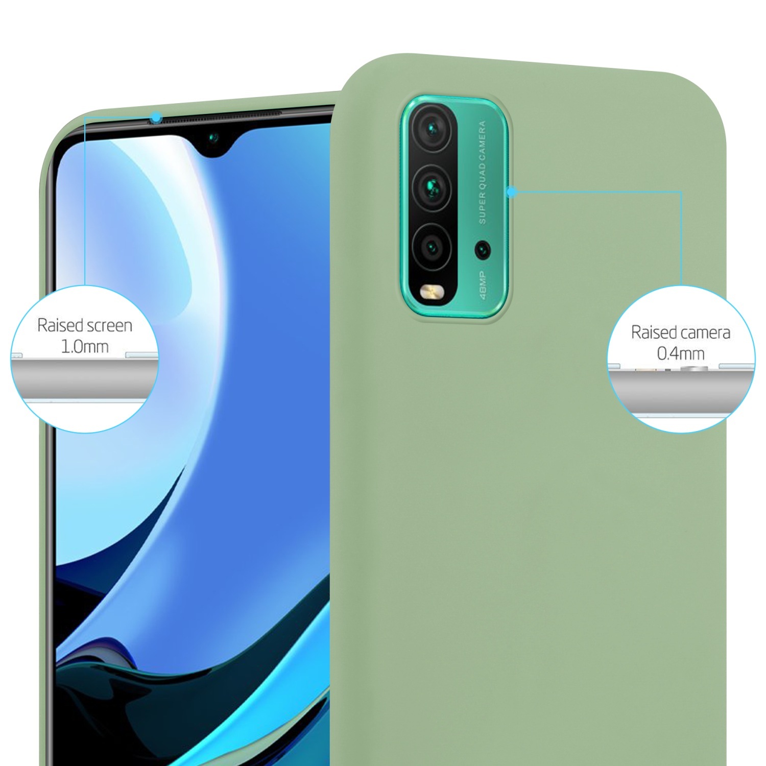 Deksel Xiaomi RedMi 9T / POCO M3 Silikon cover (grønn)