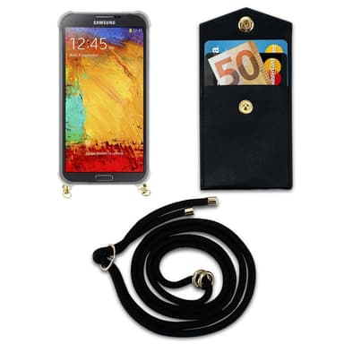 Samsung Galaxy NOTE 3 Deksel med Halskjede (svart)