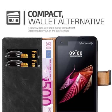 LG X SCREEN lommebokdeksel etui (svart)