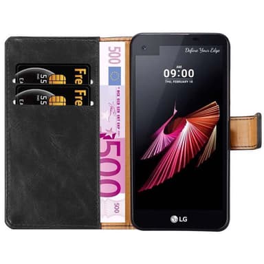 LG X SCREEN lommebokdeksel etui (svart)