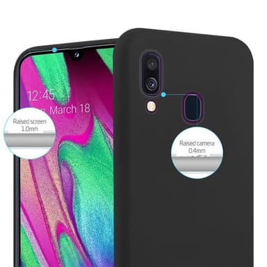 Deksel Samsung Galaxy A40 Silikon cover (svart)