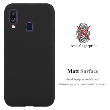 Deksel Samsung Galaxy A40 Silikon cover (svart)