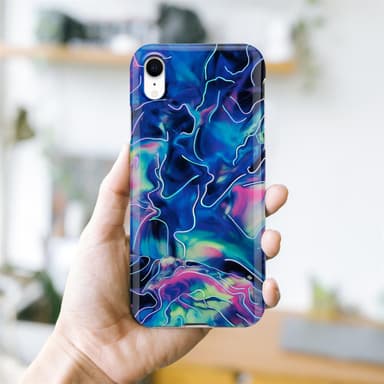 iPhone XR lommebokdeksel etui (blå)