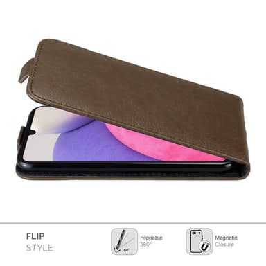 Samsung Galaxy A33 5G deksel flip cover (brun)