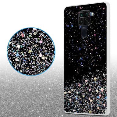 Xiaomi RedMi NOTE 9 Silikondeksel Glitter (Svart)