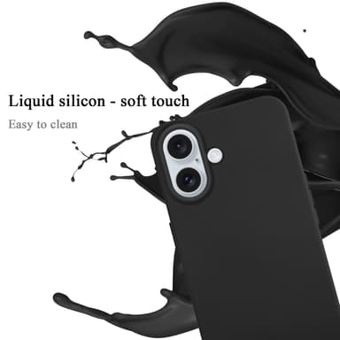 iPhone 16 silikondeksel case (svart)
