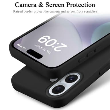 iPhone 16 silikondeksel case (svart)