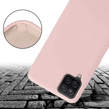 Deksel Samsung Galaxy A12 / M12 med Halskjede (rosa)
