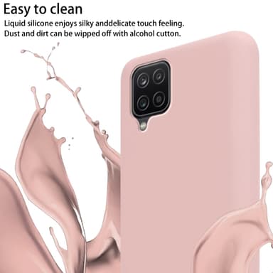 Deksel Samsung Galaxy A12 / M12 med Halskjede (rosa)