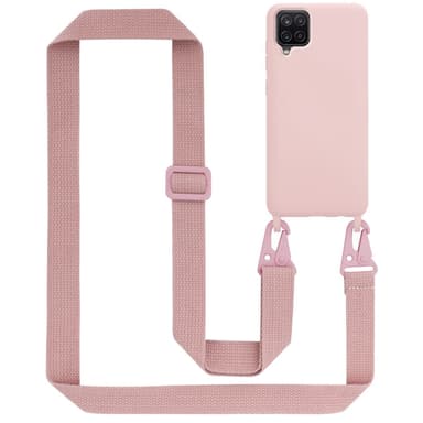 Deksel Samsung Galaxy A12 / M12 med Halskjede (rosa)