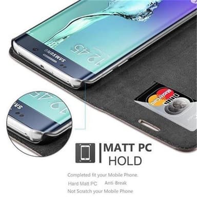 Samsung Galaxy S6 EDGE lommebokdeksel case (brun)