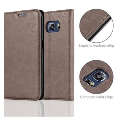 Samsung Galaxy S6 EDGE lommebokdeksel case (brun)