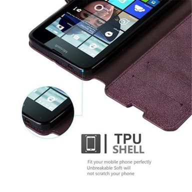 Nokia Lumia 640 lommebokdeksel etui (rød)