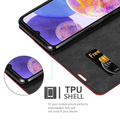 Samsung Galaxy A23 4G lommebokdeksel case (rød)