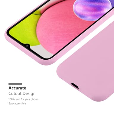 Deksel Samsung Galaxy A03s Silikon cover (rosa)