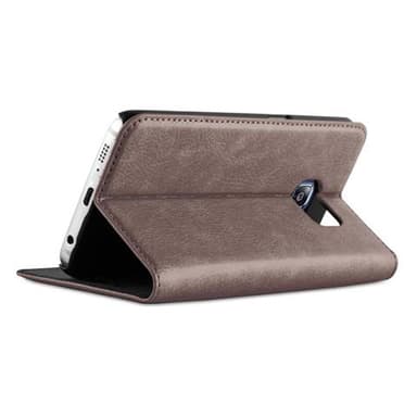 Samsung Galaxy S6 EDGE lommebokdeksel case (brun)