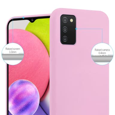Deksel Samsung Galaxy A03s Silikon cover (rosa)