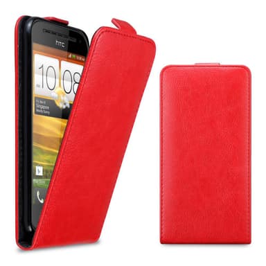 HTC ONE SV Deksel Flip Case (rød)