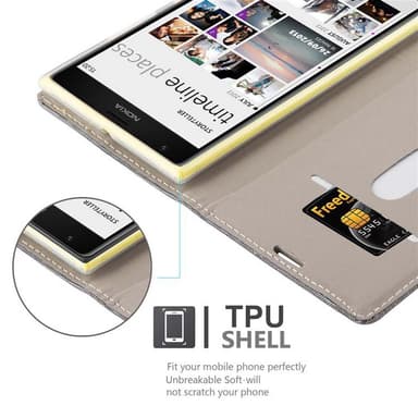 Nokia Lumia 1520 lommebokdeksel etui (grå)