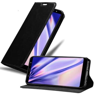 Samsung Galaxy A6 PLUS 2018 lommebokdeksel case (svart)