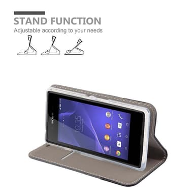 Sony Xperia E3 lommebokdeksel etui (grå)